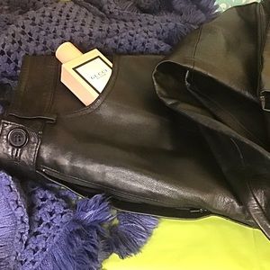 80s Vintage Genuine Leather Pants Size 10